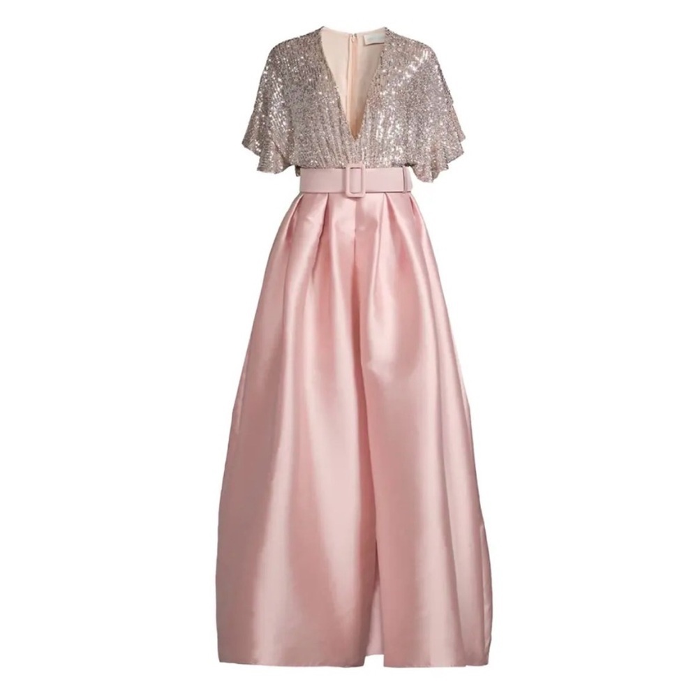 Sachin + Babi Simone Peony Sequin Gown Size 10 Nwt No Belt. $795